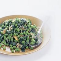Peas with Spinach and Shallots image