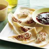 Shrimp Pot Stickers with Sriracha-Ginger Dipping Sauce image