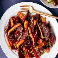 Roasted Carrots and Beets with Pecan Pesto image