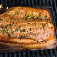 Planked Salmon with Maple-Mustard Glaze_image