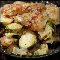 Roasted Brussels Sprouts and Potato Gratin_image