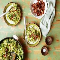 Shredded Brussels Sprouts With Bacon and Onions image
