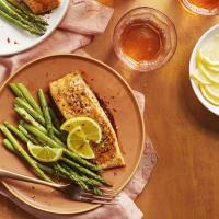 Soy-Honey Glazed Salmon with Asparagus image