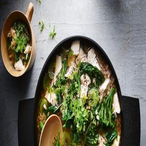 Chicken and Spelt Soup with Greens_image