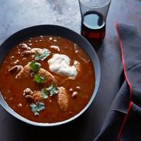 Spicy Mexican Chili with Chicken Finger Dumplings image