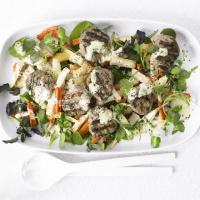 Turkey patty & roasted root salad with Parmesan dressing_image