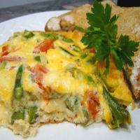 Frittata with Asparagus, Tomato, and Fontina image