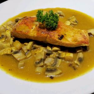 Seared Salmon with Indian-Inspired Cream Sauce image