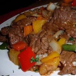 Succulent Ribeye and Peppers_image