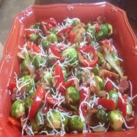 Sauteed Brussels Sprouts W/Bacon-Onion & Peppers_image