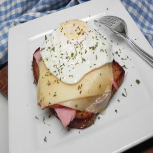 Strammer Max (German Open-Face Sandwich with Ham, Cheese, and Fried Egg) image