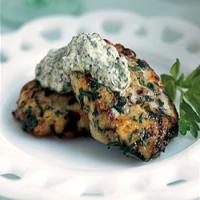 Herbed Fish Cakes with Green Horseradish Sauce image