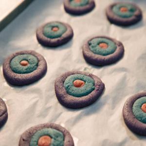 Tri-Color Bullseye Spritz Cookies image