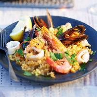 Smoky paprika seafood rice image
