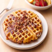 Pumpkin Waffles with Maple-Apple Syrup_image