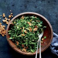 Collard Greens Salad with Ginger and Spicy Seed Brittle_image