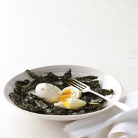 Crisp Kale Nests with Soft-Cooked Eggs image