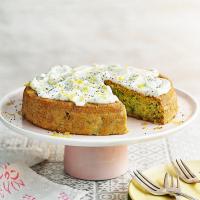 Zucchini cake with lemon and poppy seed frosting_image