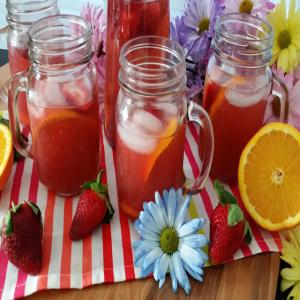 Strawberry Orange Agua Fresca with CRYSTAL LIGHT image