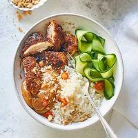 Peanut butter chicken rice bowl image