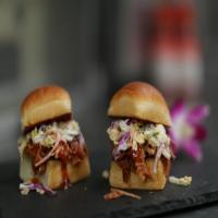 Pulled Pork Sliders with Hawaiian Slaw image
