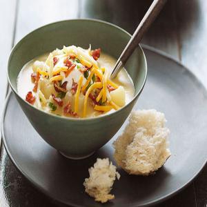 Easy Bacon & Cheese Potato Soup with Sour Cream image