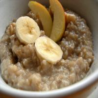 Breakfast Oatmeal With Banana and Apple_image