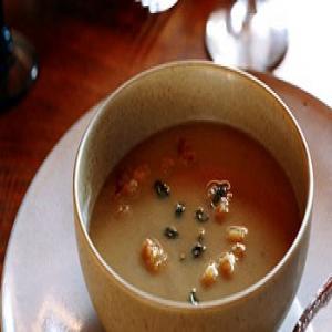 Chestnut Soup with Sourdough Sage Croutons_image