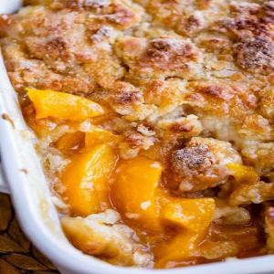 Easy Peach Cobbler Recipe (Fresh/Canned/Frozen!) - The Food Charlatan_image