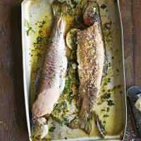 Simple herb-baked trout & horseradish_image