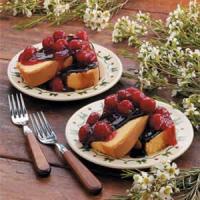 Pound Cake with Cherry Chocolate Topping_image