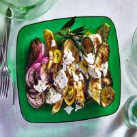 Grilled Summer Squash and Red Onion with Feta_image