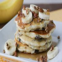 Banana-Chocolate-Pecan Pancakes image