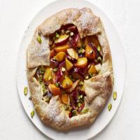 Apricot-Plum Galette with Cream Cheese and Pistachios image