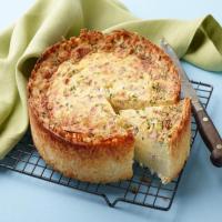 Deep-Dish Hash Brown Ham and Cheese Quiche image