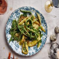 Romano Beans with Mustard Vinaigrette and Walnuts image
