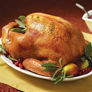 Maple Basted Roast Turkey with Cranberry Pan Gravy_image