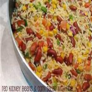 Red Kidney Beans & Corn Salad with Rice Recipe - (4.1/5)_image