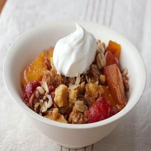 Raspberry-Peach Crisp image