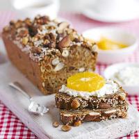 Fig, nut & seed bread with ricotta & fruit image