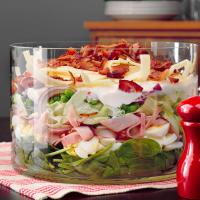 Ham and Swiss Layered Salad image