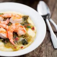 Shrimp & Grits with Tomatillo Sauce Recipe - (4.5/5) image