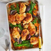 Piri-piri chicken with smashed sweet potatoes & broccoli_image