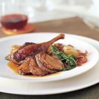 Five-Spice Duck with Butternut Squash Ravioli and Broccoli Rabe image