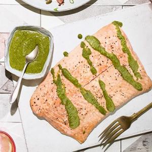 Roast side of salmon with chermoula image