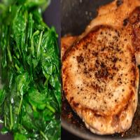 2-Ingredient Dinner: Marc Murphy's Pork Chops With Wilted Spinach_image