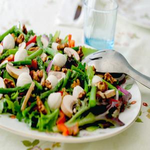 Fresh Mozzarella and Walnut Green Salad image