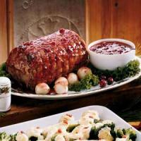 Festive Cranberry-Glazed Pork Roast image