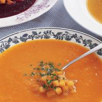 Roasted Acorn Squash Soup with Horseradish and Apples image