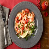 Spicy Shrimp and Tomatoes with Scallion Rice image
